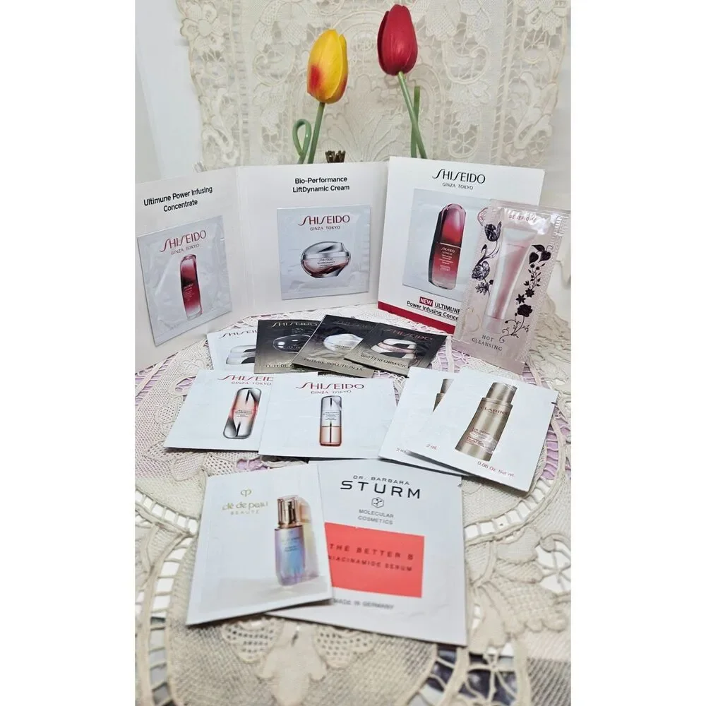 Shiseido/Cle De Peau / Clarins/ Strum High End Skincare Samples x13 New